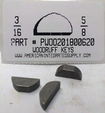 #61 3/16X5/8 WOODRUFF KEYS