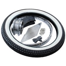 Rear wheel white wall tire