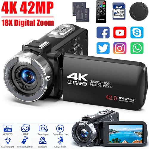 Video camera 42mp camcorder - 4k,