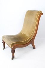 Victorian Walnut Slipper Chair