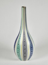 Large 1950s Poole Pottery Freeform Lamp Base (698/PLT) Circles Pattern 15" VGC