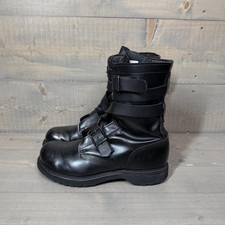 HH Brand Black Leather Military Tanker Boots MADE IN USA Men's 11