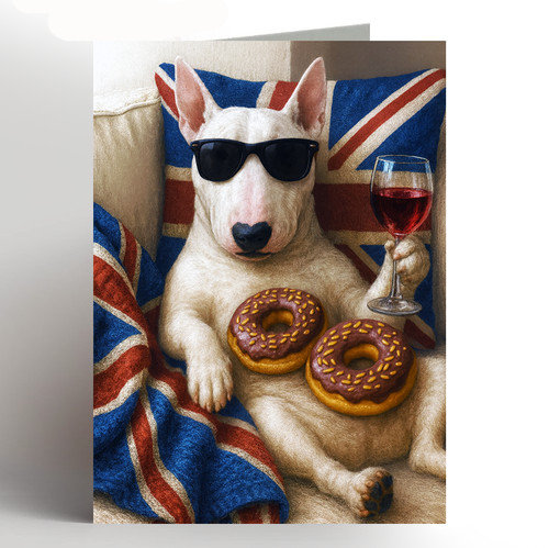 English bull terrier card - bull,