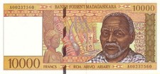 MADAGASCAR 10.000 FRANCS  ANNO 1995 PICK P79a  UNC - FDS