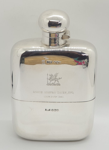 Sterling silver hip flask - sterling,