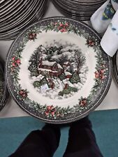 New Royal Stafford Christmas 11” Dinner Plate Christmas Village 