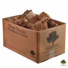 BBQ Smoking Wood Chunks - LARGE 9KG 25L BOX - APPLE, OAK,CHERRY, WHISKEY & MORE