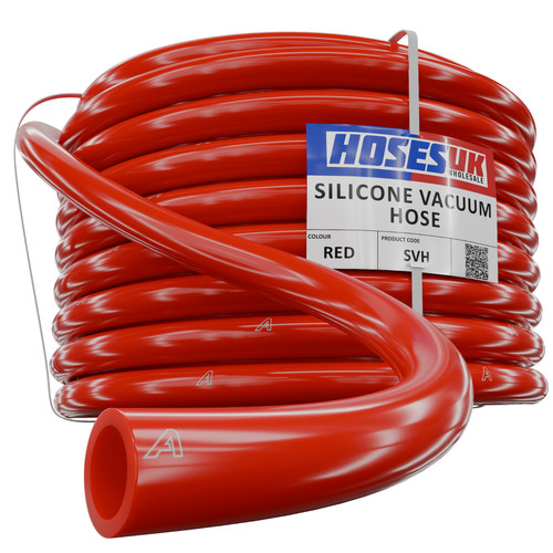 Red silicone vacuum hose tube - red,