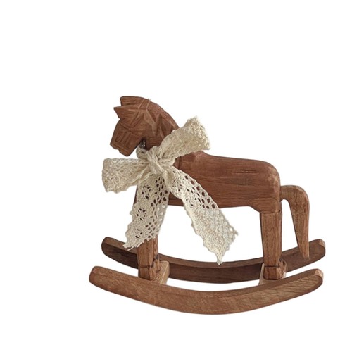 Wooden rocking horse table - wooden,