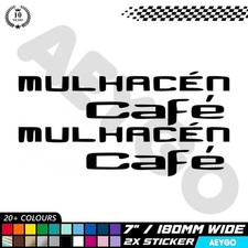 2x DERBI MULHACEN Vinyl Decal Stickers Bike Motorbike Motorcycle Sticker Mod