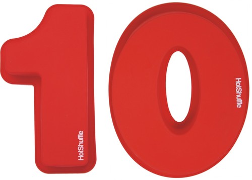 Large silicone number cake - silicone, 10