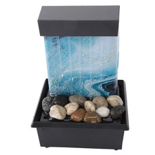 Tabletop Waterfall Fountain With Led Lights Circulating Flowing Water Usb Indoor