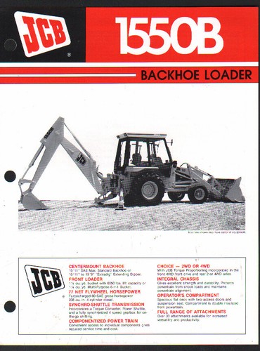 Jcb 1550b tractor backhoe - jcb, "1550b"