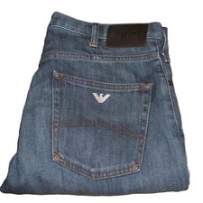 Armani Jeans J21 Regular Straight Leg Stretch Denim W32 L34 Blue AJ Mens j217d