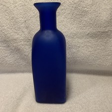 Vintage frosted glass bottle - glass,