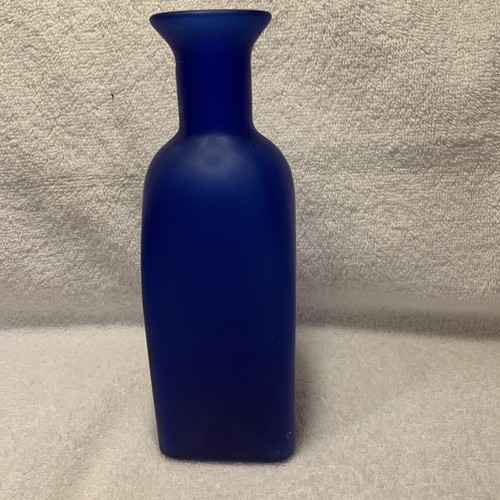 Vintage frosted glass bottle - frosted,