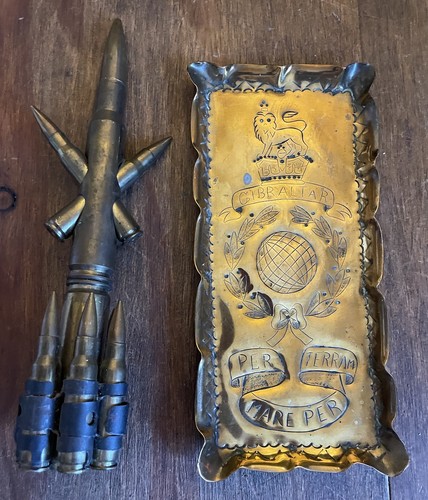 Pieces brass trench art - 2,