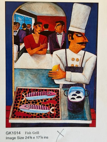 Fish grill framed - fish,