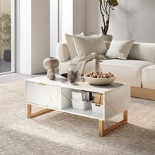 Marble-Effect Coffee Table