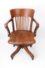 Edwardian Oak Swivel Desk