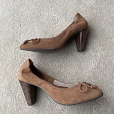 Hogl Tan Brown Suede wooden