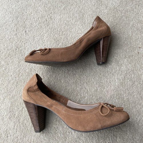 Hogl tan brown suede wooden - hogl,