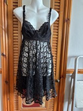 Vintage Black Lace Babydoll