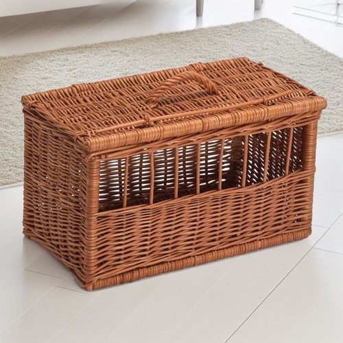 Wicker pet carrier basket - pet,