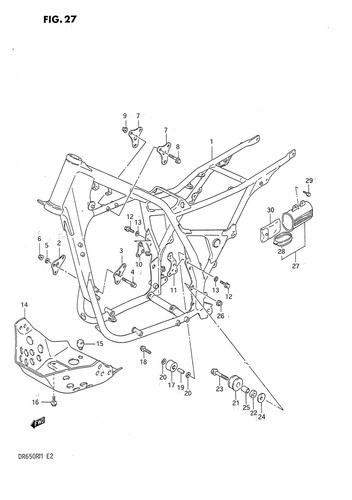 Suzuki genuine bolt dr650 m - suzuki, l