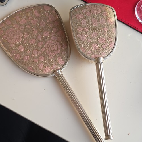 Vanity set metal hand mirror - mirror, &