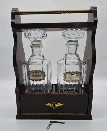 Vintage wooden tantalus set - wooden,
