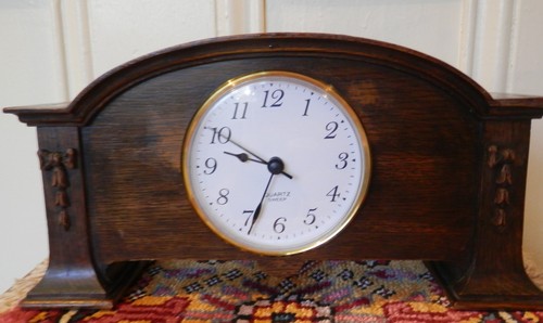 Alarm clock antique wooden - antique,