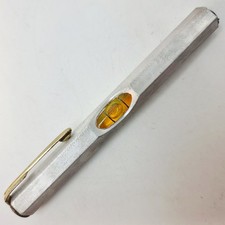 Hexagonal Compact Pocket Spirit Level 4" Aluminium Made in West Germany VTG VGC