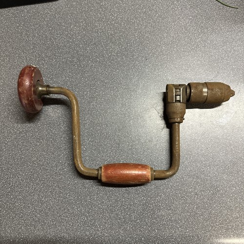 Vintage hand crank brace with - crank,