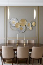 Luxury Wall Decor VANADIUM Metal 60 cm Gold & Silver Handmade Modern Iron Art