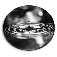 Round MDF Magnets - BW - Water