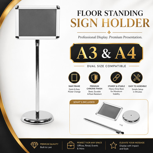 Pedestal poster stand - a3/a4,