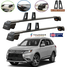 MITSUBISHI SHOGUN PAJERO SPORT BLACK CROSS ROOF BARS RACK 2016 ON 4XSTOPPER MK3