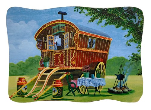 Romany gypsy caravan magnet - gypsy,