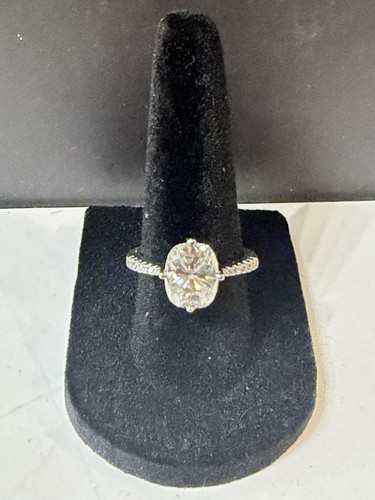 Moissanite engagement ring 4ct - engagement,