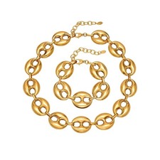 Women 18kGold Coffee Bean Link