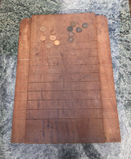 Vintage Shove Ha’penny Pub Game Board Half Penny