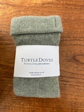 TURTLE DOVES Recycled Cashmere Fingerless Gloves•FROST GREEN• Soft, Warm & NEW