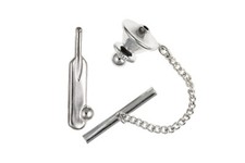 Tie Tack Cricket Bat and Ball Sterling Silver 925 Hallmark