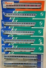 Lot 8 Coaches H0 DB InterRegio Roco 64431 64433 44788 + Sachsenmodelle  14501