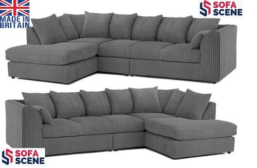 Jumbo cord corner sofa set - jumbo,