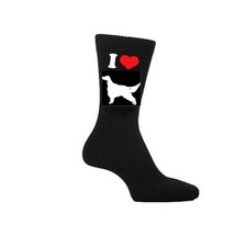 Socks I Love Setter dog Red