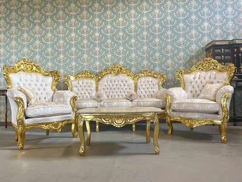 Rococo louis sofa set ivory - rococo,