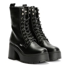 Buffalo Mila Lace Up Mid Women's Black Boots