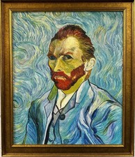 After Vincent Van Gogh : Self- Portrait 1899, Oil On Canvas
